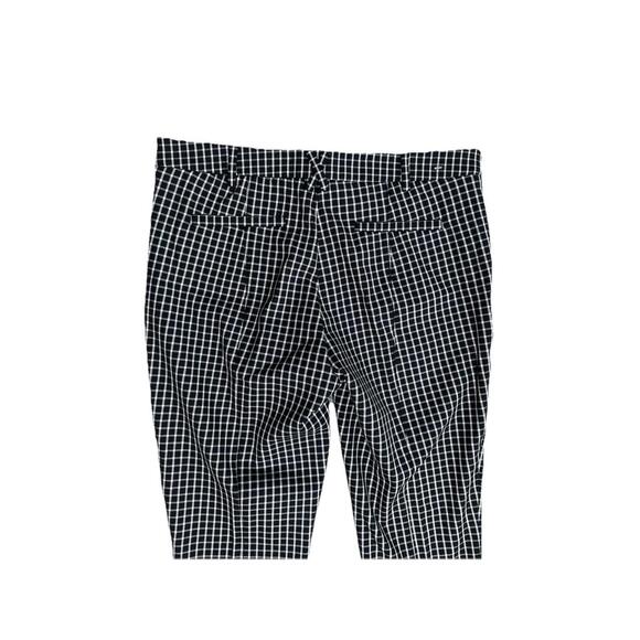 Anthropologie Essential Slim Womens 8 Black White Plaid Print Cropped Pants NWT - Picture 6 of 9